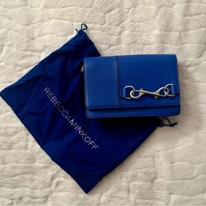 Rebecca Minkoff Bedford Crossbody Purse in royal blue leather .